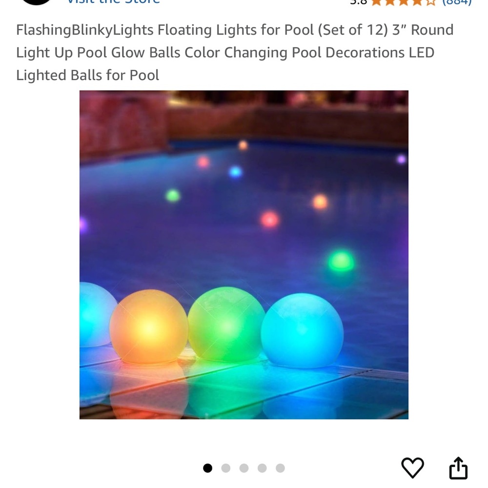 3" LED Floating Pool Balls - Set of 10